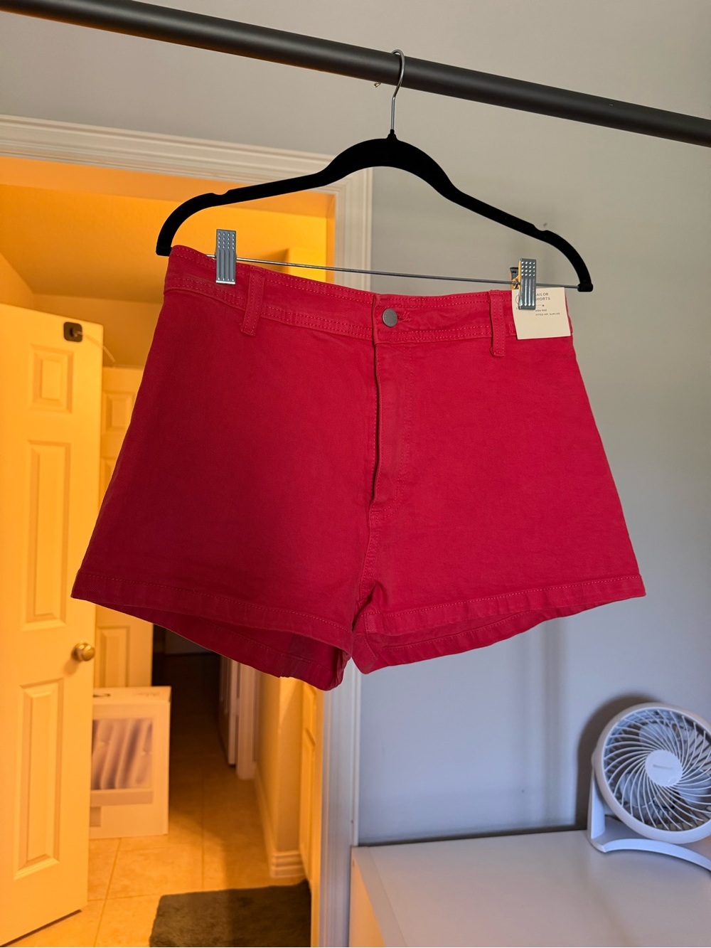 Universal Thread High Waist Red Denim Shorts
